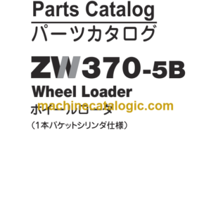 Hitachi ZW370-5B Wheel Loader (PNHEA0-OP1-1) Parts Catalog