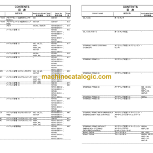 Hitachi ZW180-7 180PL-7 Wheel Loader (PNTK50-1-3) Parts Catalog