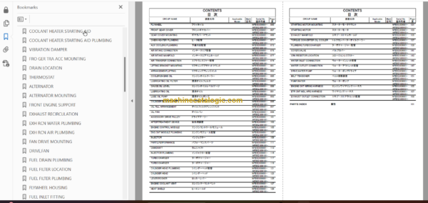 Hitachi ZW310-6 Wheel Loader Engine Parts Catalog