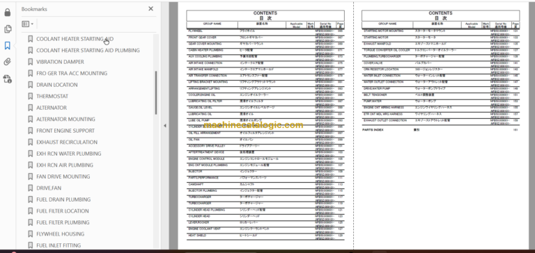 Hitachi ZW310-6 Wheel Loader Engine Parts Catalog