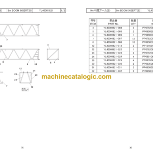 Hitachi Sumitomo SCX1200-3 Bracing List