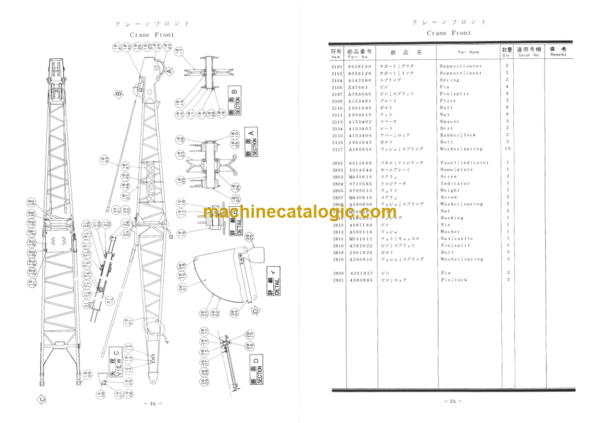 Hitachi KH125-3 Dragline Parts Catalog