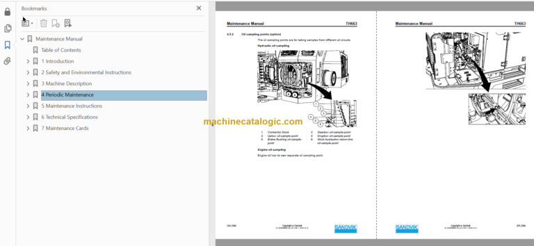 Sandvik TH663 Maintenance Manual Serial No. T763D139