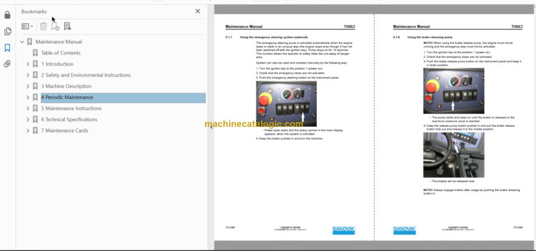 Sandvik TH663 Maintenance Manual Serial No. T763D139