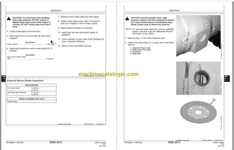 John Deere 544K Loader Operation and Test Technical Manual