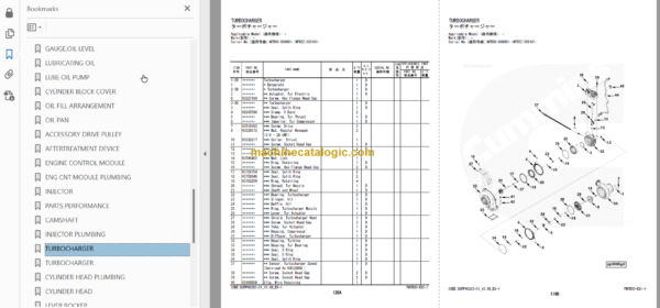 Hitachi ZW310-6 Wheel Loader Engine Parts Catalog