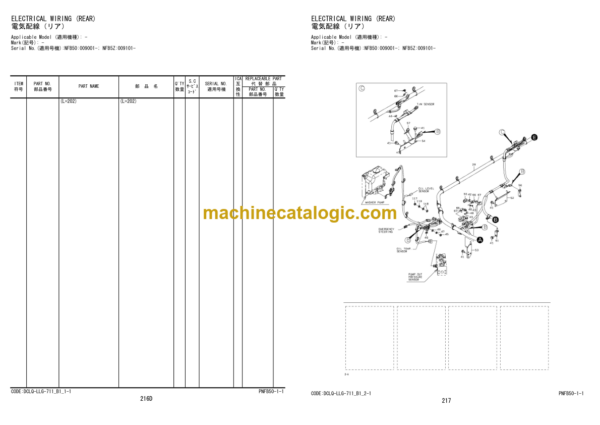 Hitachi ZW310-6 Wheel Loader (PNFB50-1-1) Parts Catalog