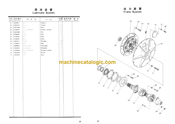 Hitachi KH300-2 Hydraulic Crawler Crane Parts Catalog