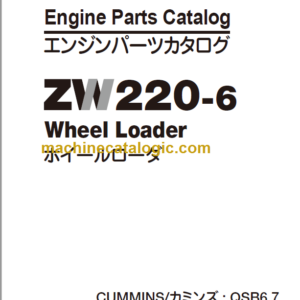 Hitachi ZW220-6 Wheel Loader Engine Parts Catalog