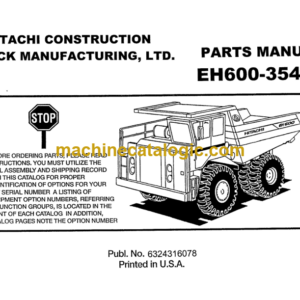 Hitachi EH600-354TD Parts Catalog