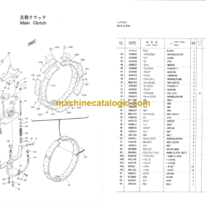 Hitachi KH125D Hydraulic Dragline Parts Catalog Serial No.962-