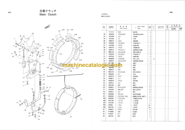 Hitachi KH125D Hydraulic Dragline Parts Catalog Serial No.962-