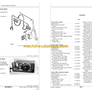 John Deere 624H Loader and TC62H Tool Carrier Repair Technical Manual