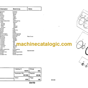 Hitachi EH600-354TD Parts Catalog