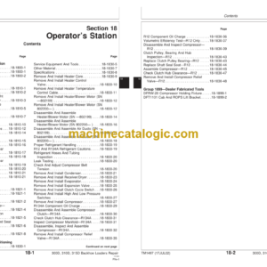 John Deere 300D 310D 315D Backhoe Loaders Repair Technical Manual