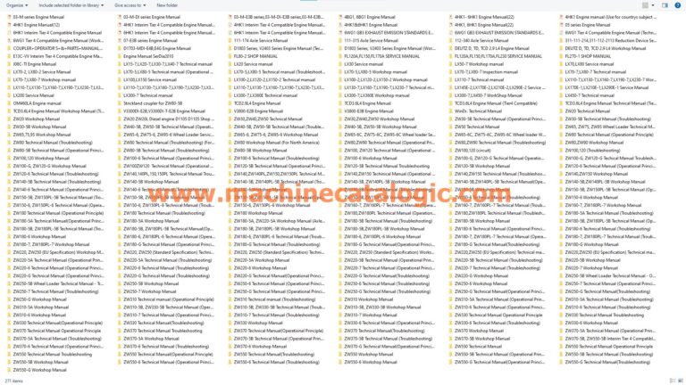 Hitachi Wheel Loader Service Manual and Parts Catalog 2024 Full DVD