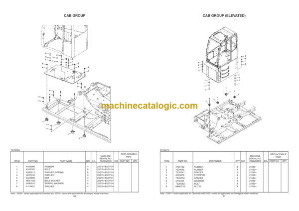 Hitachi EX200-210 Super+ Parts Catalog