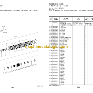 Hitachi ZW180-6 ZW180PL-6 Wheel Loader Equipment Components Parts Catalog