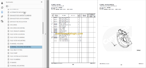 Hitachi ZW220-6 Wheel Loader Engine Parts Catalog