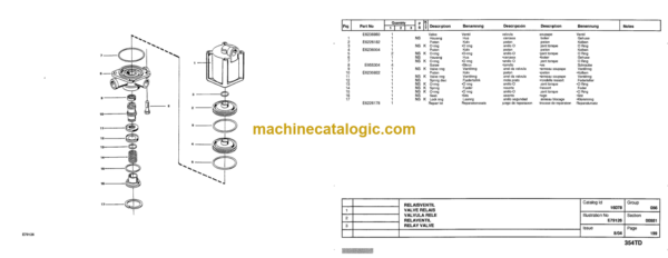 Hitachi EH600-354TD Parts Catalog