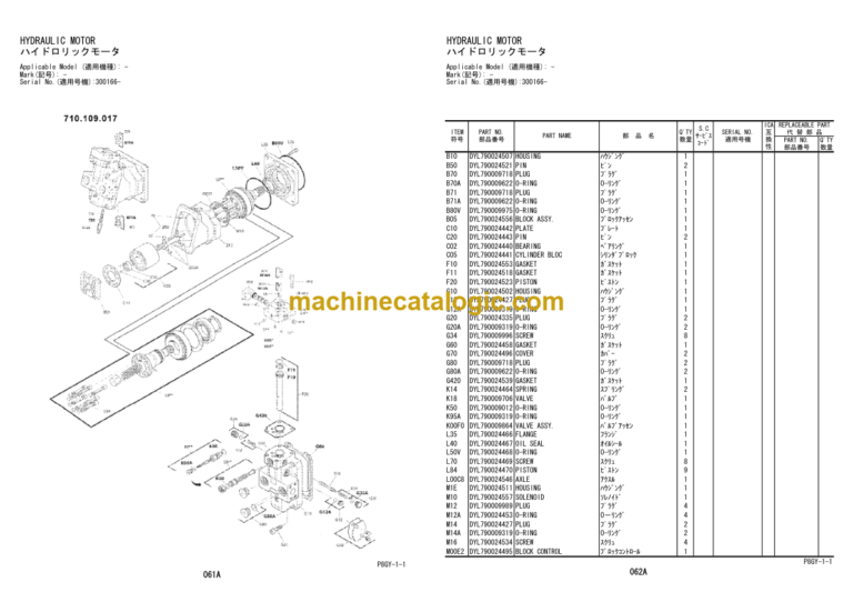 Hitachi ZC120S Soil Compactor Parts Catalog