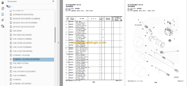 Hitachi ZW220-6 Wheel Loader Engine Parts Catalog