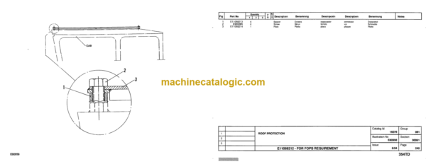 Hitachi EH600-354TD Parts Catalog