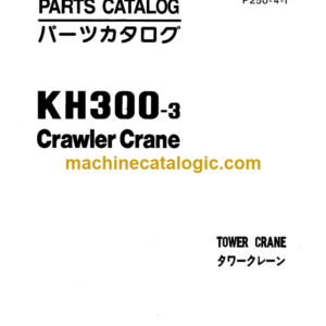 Hitachi KH300-3 Tower Crane Parts Catalog