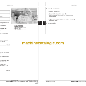 John Deere 300D 310D 315D Backhoe Loaders Operation and Test Technical Manual