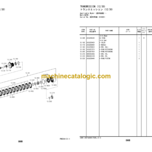 Hitachi ZW220-5B Wheel Loader Equipment Components Parts Catalog