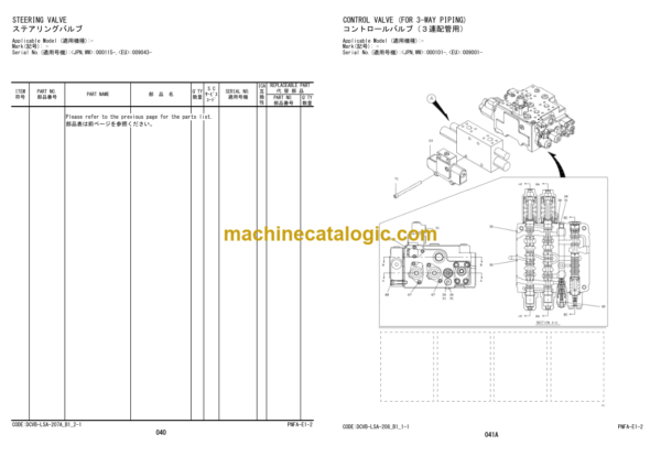 Hitachi ZW310-5B Wheel Loader Equipment Components Parts Catalog