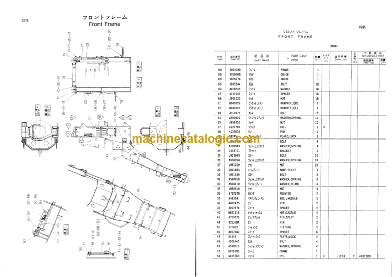 Hitachi KH180-3 Hydraulic Earth Drill Parts Catalog