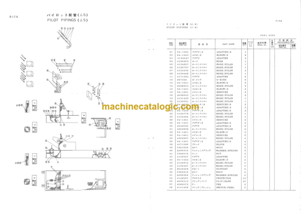 Hitachi KH300-3 Hydraulic Crawler Crane Parts Catalog Serial No.0281-0282