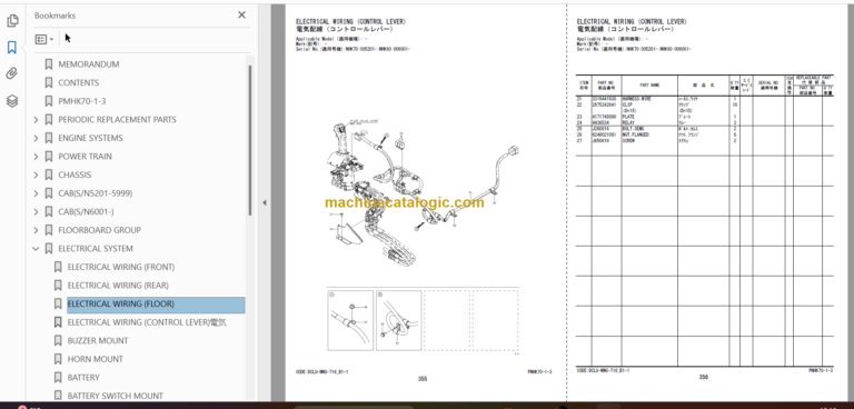 Hitachi ZW550-6 Wheel Loader (6WG1) Parts Catalog