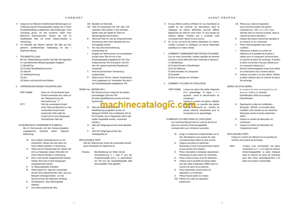 Hitachi ZC125M-5 Macadam Roller Parts Catalog