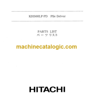 Hitachi KH500LP-PD Pile Driver Parts Catalog