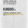 Hitachi KH500-3 Equipment Components Parts Catalog Serial No.0201-