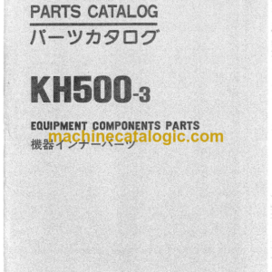 Hitachi KH500-3 Equipment Components Parts Catalog Serial No.0201-