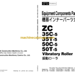 Hitachi ZC35C-5 35T-5 50C-5 50T-5 Vibratory Roller Equipment Components Parts Catalog