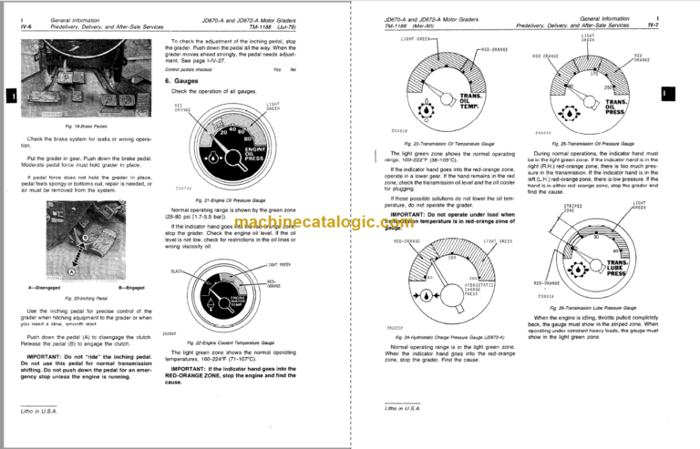John Deere 670A and 672A Motor Grader Repair Technical Manual
