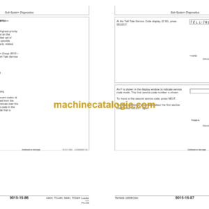 John Deere 444H 544H Loader TC44H TC54H Tool Carrier Operation and Test Technical Manual