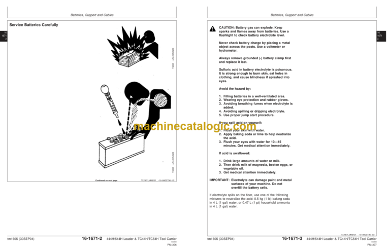 John Deere 444H 544H Loader TC44H TC54H Tool Carrier Repair Technical Manual