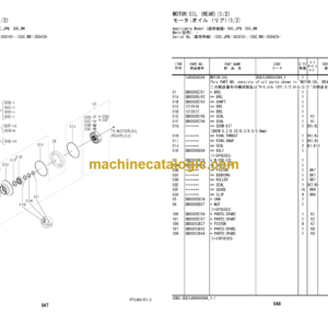 Hitachi ZC35C-5 35T-5 50C-5 50T-5 Vibratory Roller Equipment Components Parts Catalog