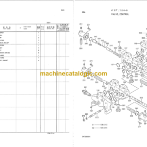 Hitachi KH500-3 Equipment Components Parts Catalog Serial No.0201-