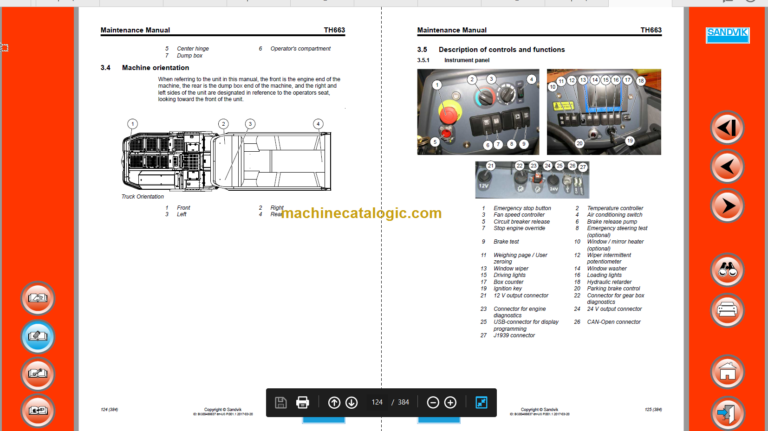 Sandvik TH663 Maintenance Manual Serial No. T763D156