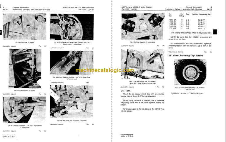 John Deere 670A and 672A Motor Grader Repair Technical Manual