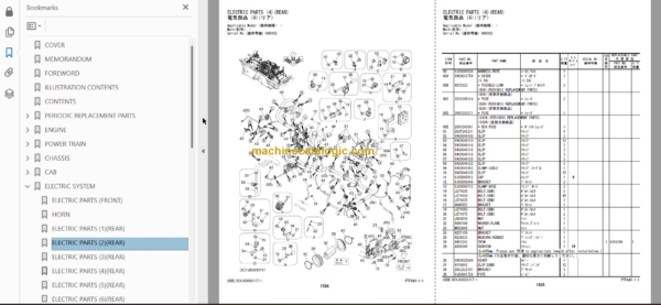 Hitachi ZC120S-6 Single Drum Vibratory Roller Parts Catalog