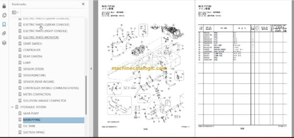 Hitachi ZC120S-6 Single Drum Vibratory Roller Parts Catalog