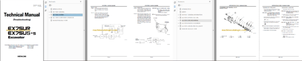 EX75UR-5 EX75US-5 Technicial and Workshop Manual