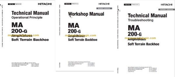 MA200-G Amphibious Soft Terrain Backhoe Technical and Workshop Manual